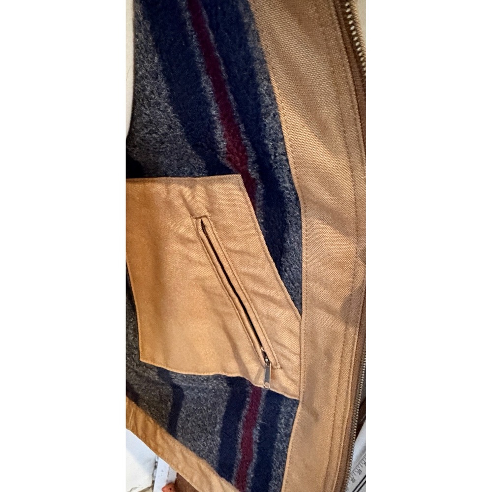 Carhartt Duck Detroit Relaxed Jacket Men's M Blanket Lined OJ3828-M Distressed - Picture 9 of 14
